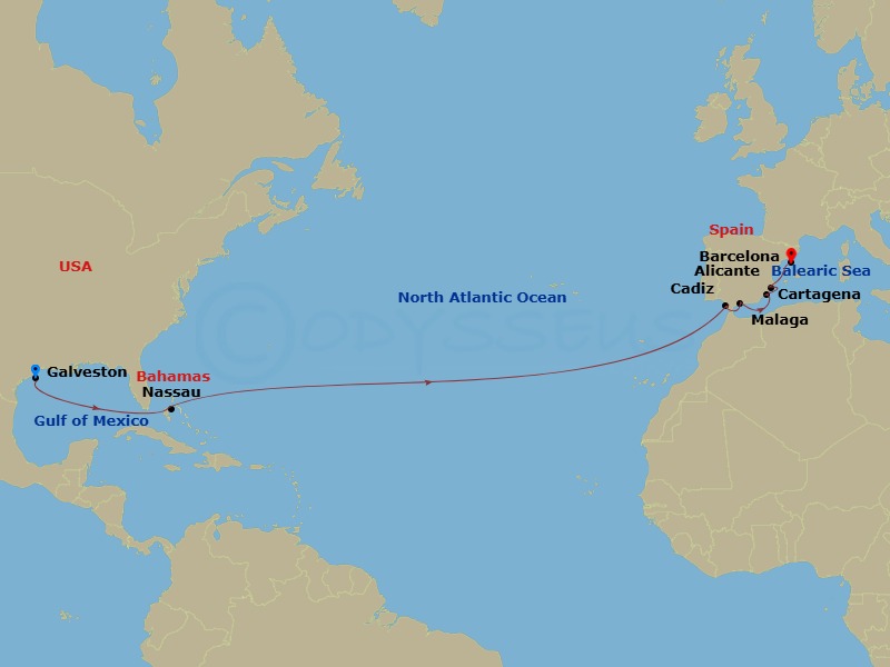 Itinerary map