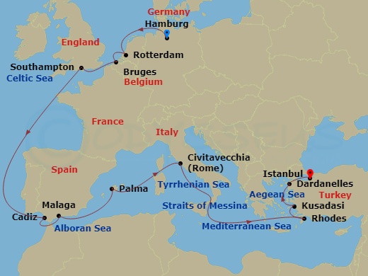 20-night Northern Europe And Mediterranean Cruise