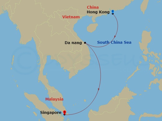 6-night Hong Kong to Singapore Cruise
