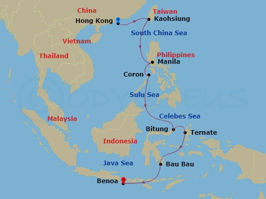 14-night Taiwan, Philippines & Indonesia Cruise