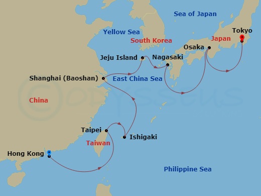 Itinerary map