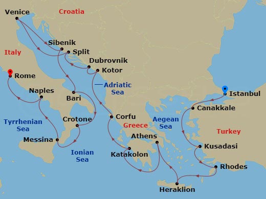 21-night Adriatic & Mediterranean Sojourn Cruise