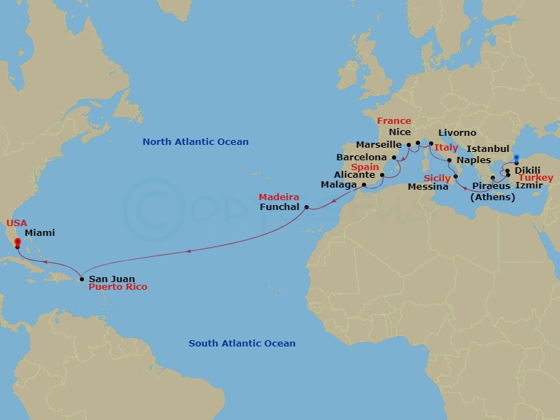 24-night Transatlantic Odyssey Voyage
