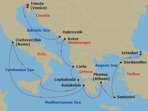 14-night Istanbul, Greek Islands And Adriatic Cruise