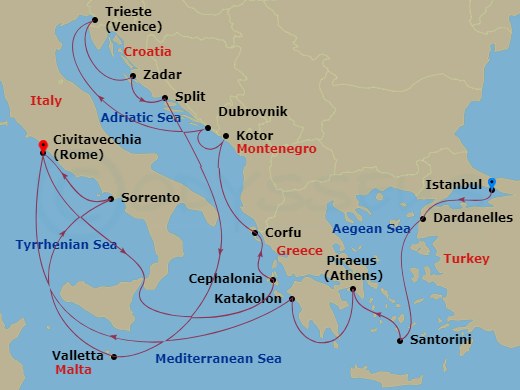 21-night Istanbul, Greek Islands And Adriatic Cruise