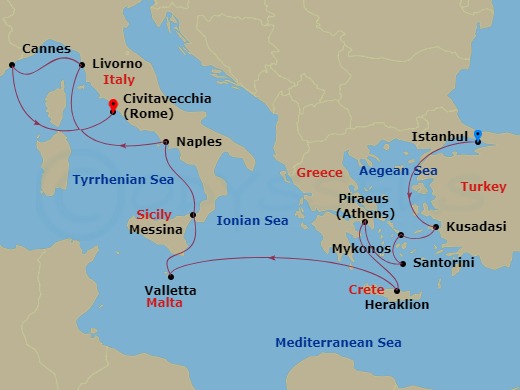 12-night Turkey, Greek Isles and Italy Cruise