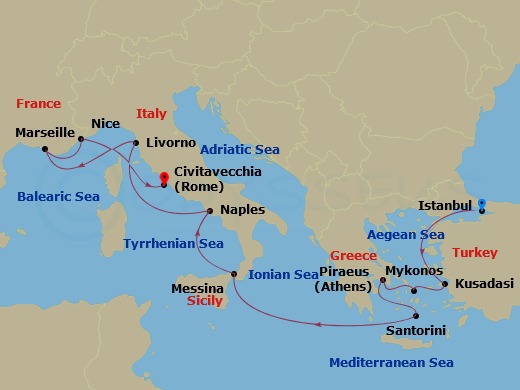 11-night Greek Isles: Santorini, Athens & Nice Cruise