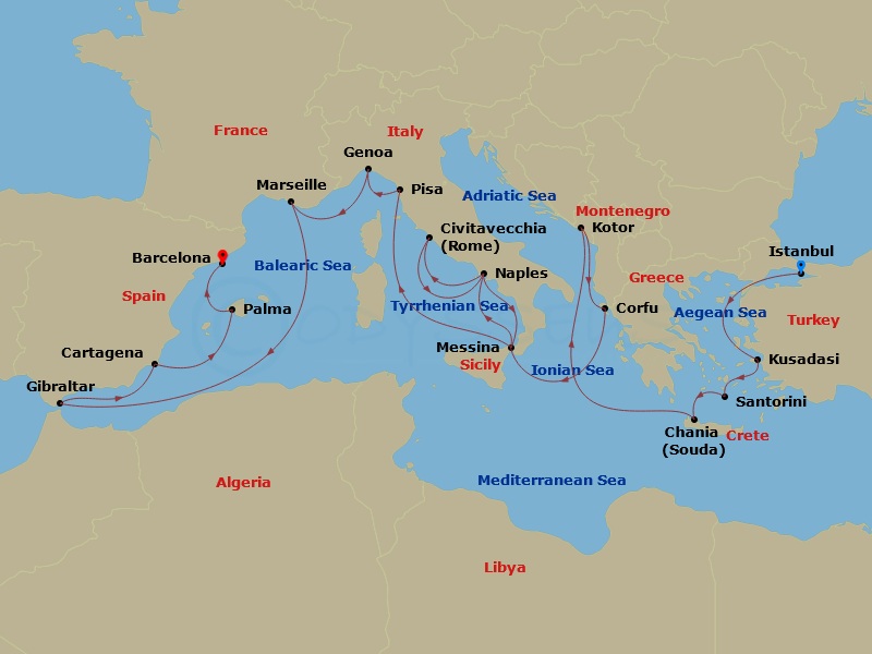 21-night The Best Of The Mediterranean Cruise