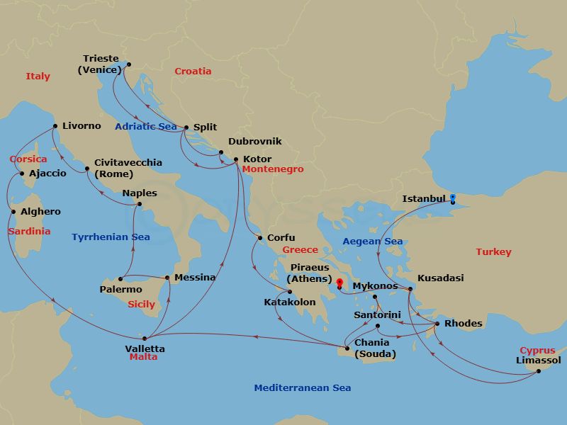 32-night The Best of the Mediterranean Cruise