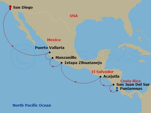 9-night Centra America & Mexico Cruise