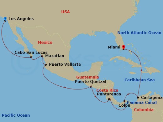 15-night Panama Canal: Mexico & Colombia Cruise