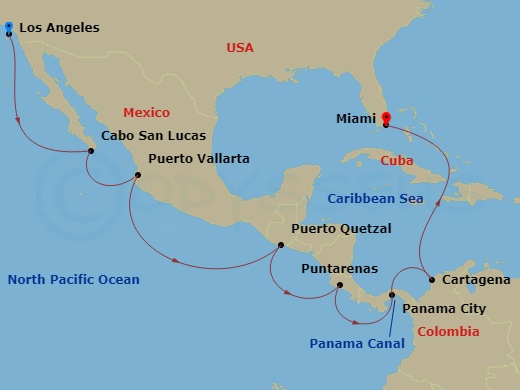 15-night Panama Canal: Mexico & Colombia Cruise