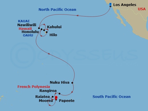 Itinerary map