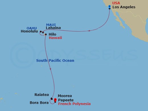 18-night Tahitian & Hawaiian Hues Voyage