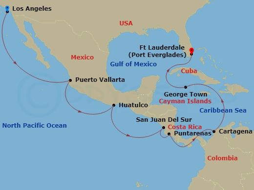 15-night Panama Canal Eastbound Cruise
