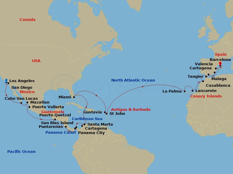 38-night A Grand Journey From Latin Shores To European Enclaves Cruise