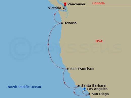 8-night Pacific Coast Explorer Cruise