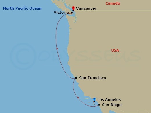 6-night Pacific Wine Country Cruise