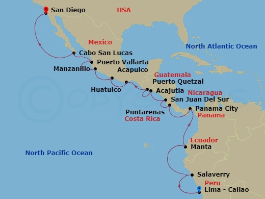 17-night South America to Southern California Cruise