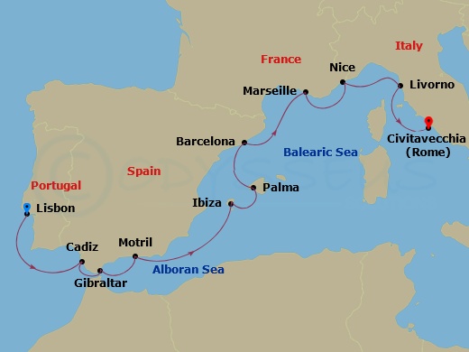 10-night Mediterranean: Italy, France & Spain Cruise