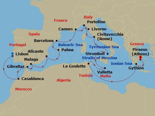 17-Day Western Mediterranean Traversing: Mallorca & Riviera