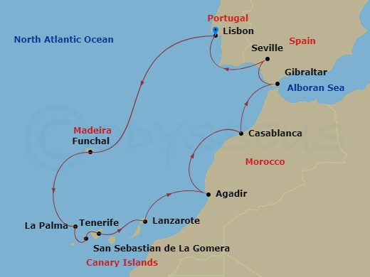 15-night Atlantic Isles & Morocco Combo Voyage