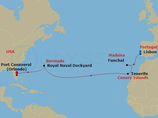 12-night Bermuda & Portugal Cruise
