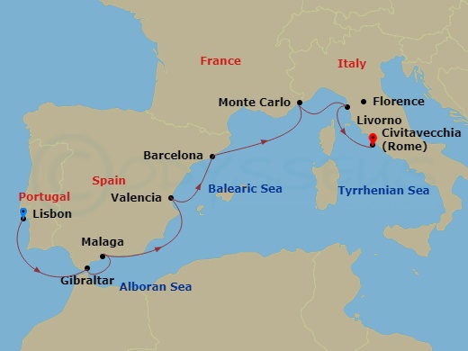 9-Night Gems Of The Western Med Voyage