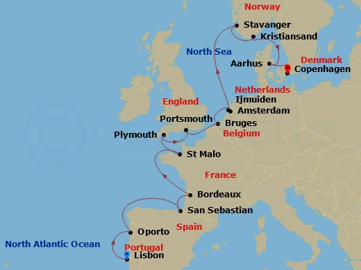 18-night Western Europe and Scandinavia Cruise