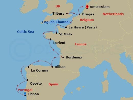 11-night Iberian to Belgian Epicure Voyage 
