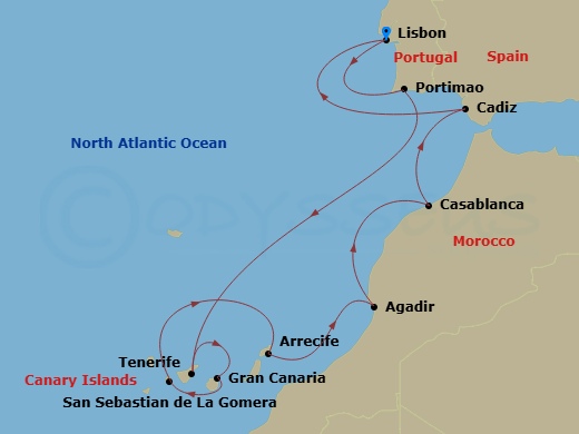 Cruise Itinerary Map