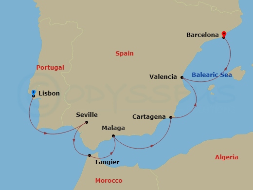 Itinerary map