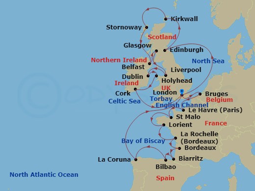 24-night Celtic and Continental Joy Voyage