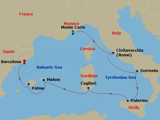 7-night A Journey from Monte Carlo to Barcelona Cruise