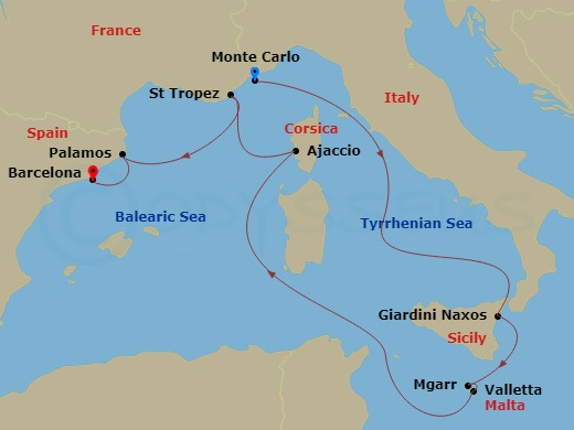 10-night Tyrrhenian Treasures & Malta Cruise