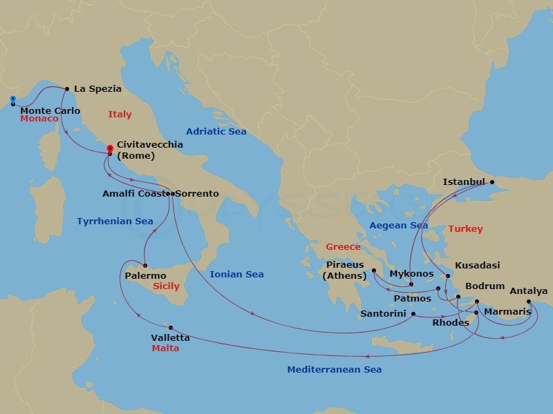 20-night Mediterranean Elation Voyage