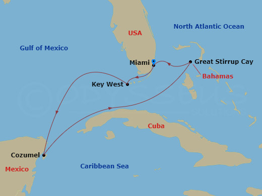 5-night Western Caribbean: Great Stirrup Cay & Cozumel Cruise