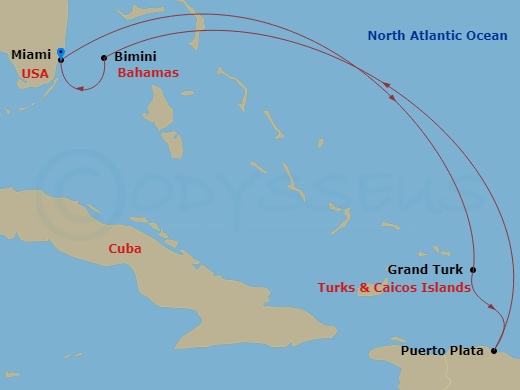 6-night Grand Turk, Puerto Plata & Bimini Cruise