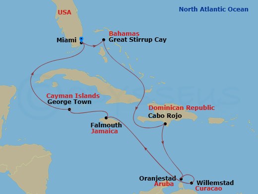 10-night Caribbean Cruise: Curacao, Aruba & Dominican Republic