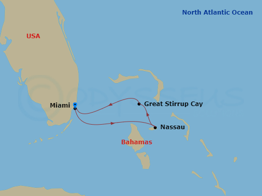 3-night Bahamas Cruise: Great Stirrup Cay & Nassau