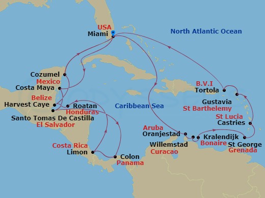 24-night Caribbean Spectrum Voyage