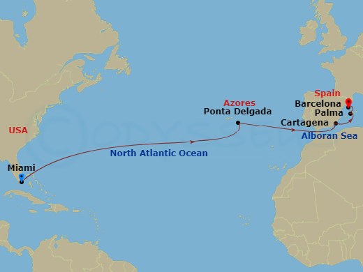 12-night Spain & Azores Transatlantic Cruise