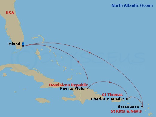 7-night St. Thomas, St. Kitts & Puerto Plata Cruise