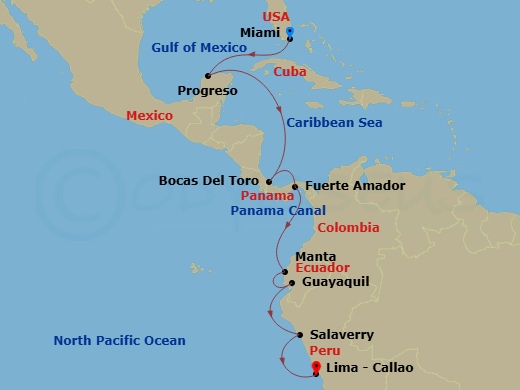 Itinerary map
