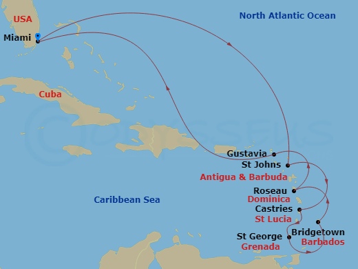 11-night Idyllic West Indies Voyage