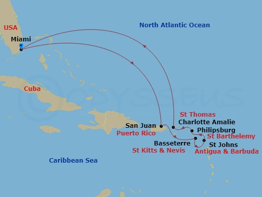 Itinerary map