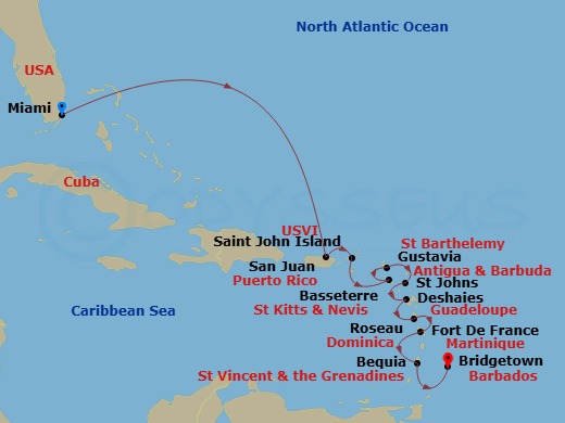 12-night Eastern & Southern Caribbean Cruise