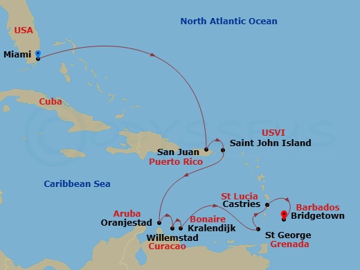 12-night Southern Caribbean Cruise