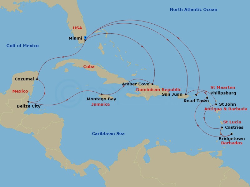 21-night Caribbean Cruise