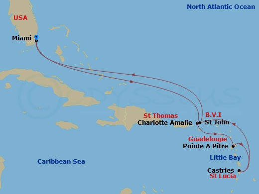 Itinerary map